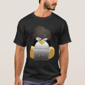 T-shirt Tux hacker (Devant)