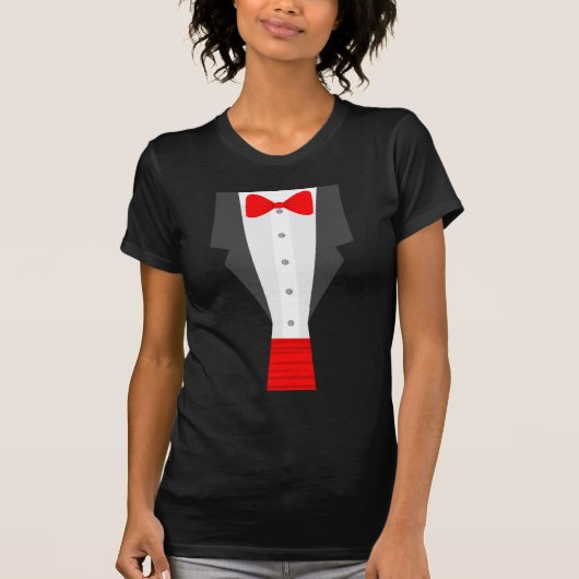 T-shirt tux rouge (Devant)