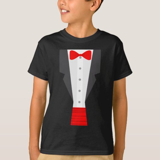 T-shirt tux rouge (Devant)
