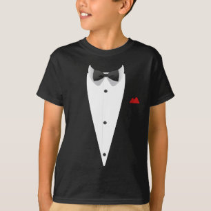 T-shirt Tuxedo avec Bowtie pour le réveillon Mariage