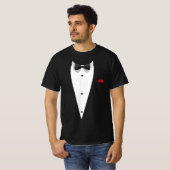 T-shirt Tuxedo avec Bowtie pour le réveillon Mariage (Devant entier)