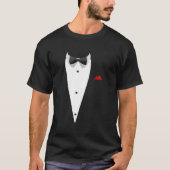 T-shirt Tuxedo Avec Bowtie Pour Mariage Et Occasier Spécia (Devant)