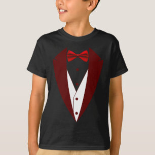 T-shirt Tuxedo Avec Cravate Bow Drôle - Halloween Groom Co