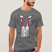 T-Shirt Tuxedo Avec Cravate Rouge (Devant)