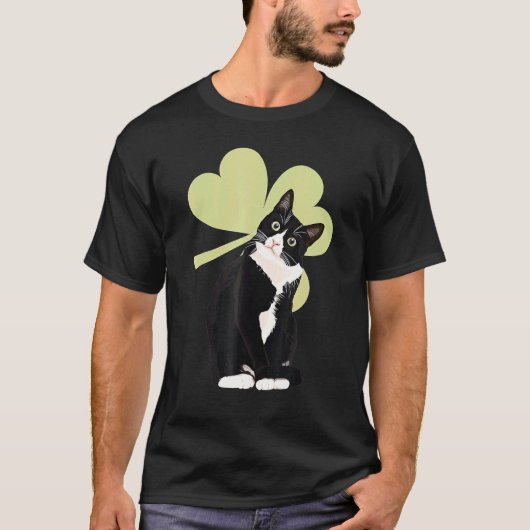 T-shirt Tuxedo Cat Saint St  Patrick S Paddy S Day Cat (Devant)