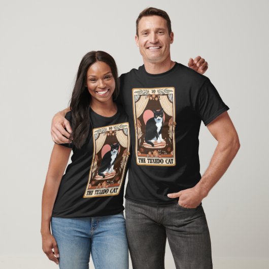 T-shirt Tuxedo Cat Tarot Card Tuxedo Cat Tuxedo Mom Ca (Unisexe)