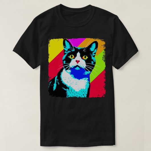 T-shirt Tuxedo Chat Art Amoureux des chats Cadeau 4 (Design devant)