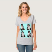 T-shirt Tuxedo Chat chats mignonette animaux de compagnie  (Devant entier)