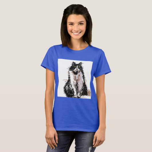 T-shirt Tuxedo Chat chats mignonette animaux de compagnie  (Devant entier)