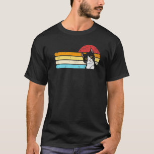 T-shirt Tuxedo Chat Retro Sunset Vintage Chat Lady Tuxedo