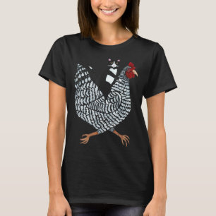 T-shirt Tuxedo Chat sur un mème de poulet