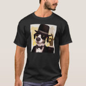 T-shirt Tuxedo chien mème mème mignon chiot levrette portr (Devant)