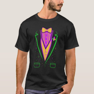 T-shirt Tuxedo Costume Bow Cravate Funny Mardi Gras Carniv