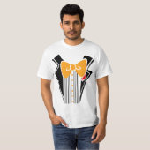 T-shirt Tuxedo - Cravate orange (Devant entier)