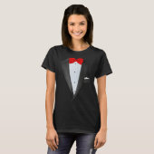 T-shirt Tuxedo Noir et Blanc Hommes et Jeunes Tuxedo W (Devant entier)