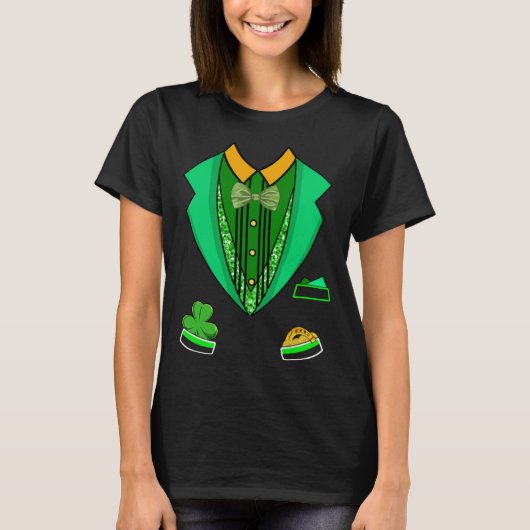 T-shirt Tuxedo St Patrick's Jour Suit Vest Party Garçons F (Devant)