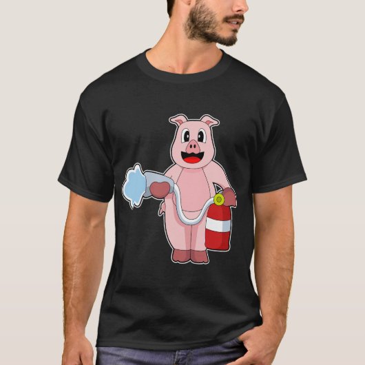 T-shirt Tuyau de pompier de porc (Devant)