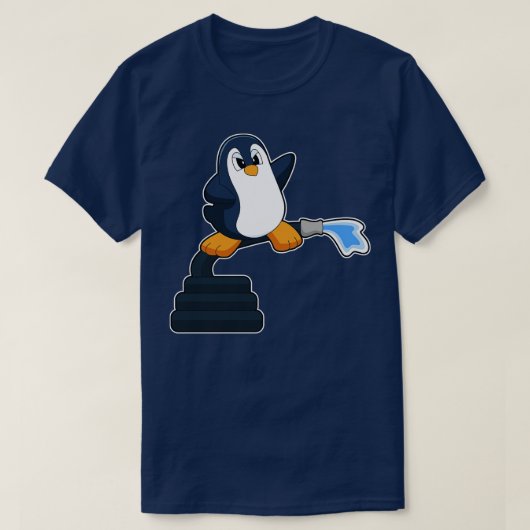 T-shirt Tuyau de pompier Penguin (Design devant)