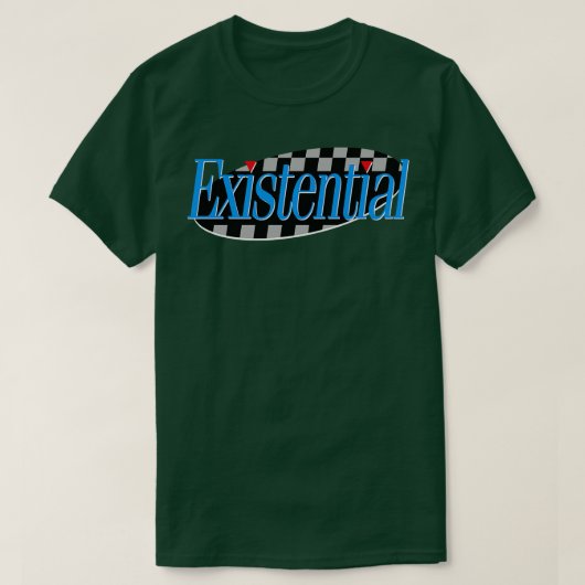 T-shirt TV Existentiel 90s Tribute Graphic Design (Design devant)