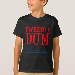 T-shirt Tweedle Dum I'm With Dee - Lazy Couple Halloween C