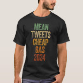 T-shirt Tweets Moyens Et Élections Rétro-Essence Bon March (Devant)