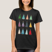 T-shirt Twelve Festive Trees: Colorful Holiday Print (Devant)