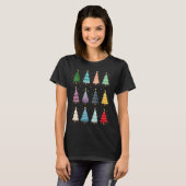 T-shirt Twelve Festive Trees: Colorful Holiday Print (Devant entier)