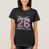 T-shirt Twenty 26 2026 Happy New Year Leopard Pattern Wome (Devant)