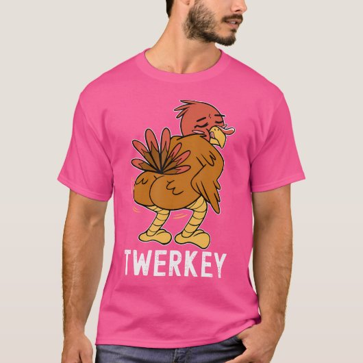 T-shirt Twerkey Twerking Dinde Drôle de Dinde de Danse Mer (Devant)