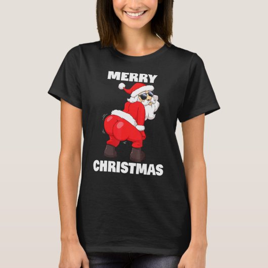 T-shirt Twerking Santa Claus (Devant)