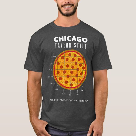 T-shirt twHistory Regional Pizza Chicago Tavern Style (Devant)