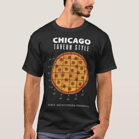 T-shirt twHistory Regional Pizza Chicago Tavern Style (Devant)