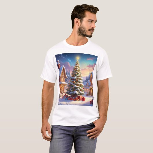 T-shirt Twilight Christmas Village – Holiday Magic Under t (Devant entier)