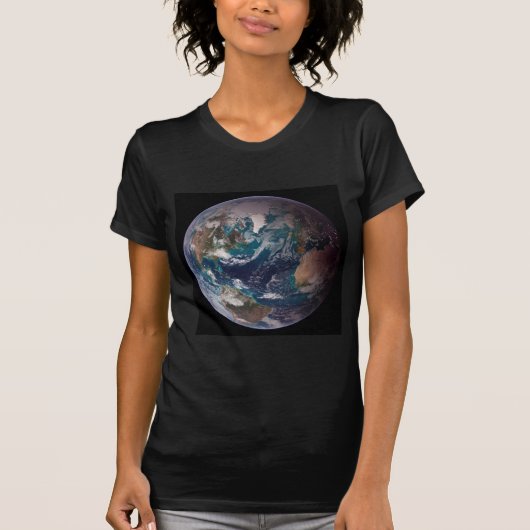 T-shirt Twin Blue Marbles - Ouest - Planète Terre Noire (Devant)