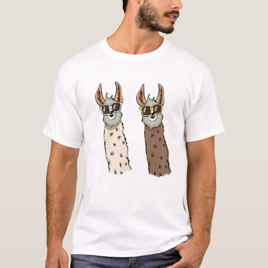 T-shirt Twin Cool Llamas (Devant)