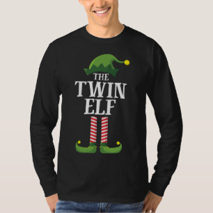 T-shirt Twin Elf Matching Famille Drôle fête de Noël Paj