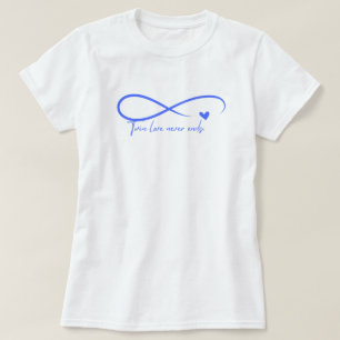 T-shirt Twin Love n'arrête jamais la chemise à style fémin