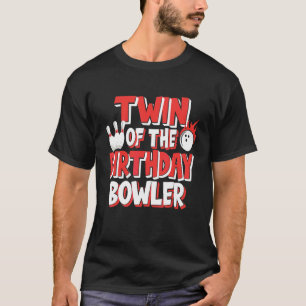 T-shirt Twin Of The Birthday Bowler Bowling Party