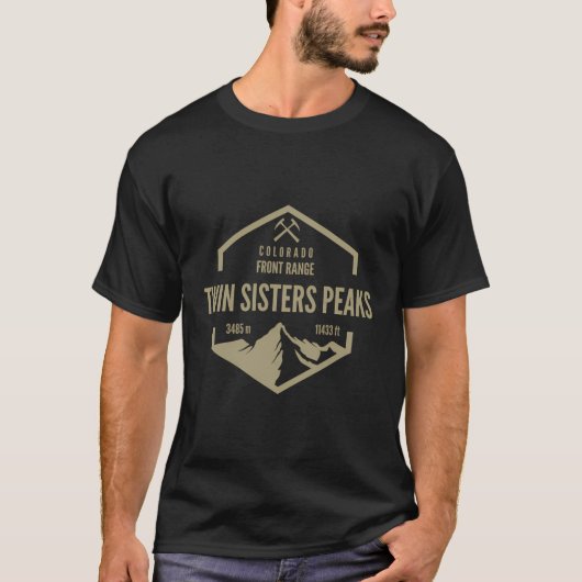 T-shirt Twin Sisters Peaks Colorado (Devant)