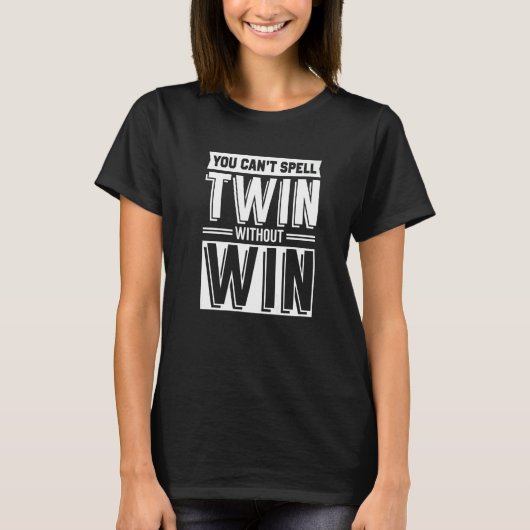 T-shirt Twin without win lovely hearts akin (Devant)