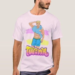 T-shirt Twink Glamour avec Boa à Plumes