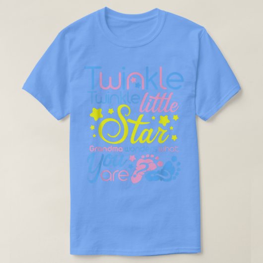 T-shirt Twinkle Little Star Grand-mère se demande ce que v (Design devant)
