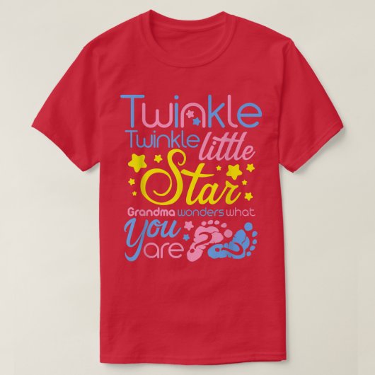 T-shirt Twinkle Little Star Grand-mère se demande ce que v (Design devant)