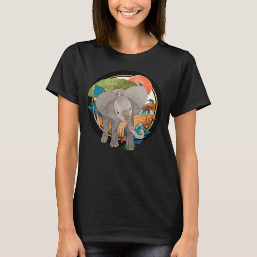T-shirt TWINKLE-TOES Chemises SAFARI éléphant-DARK (Devant)