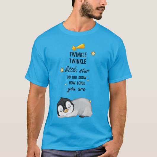 T-shirt Twinkle, Twinkle Little Star Super mignon Penguin (Devant)