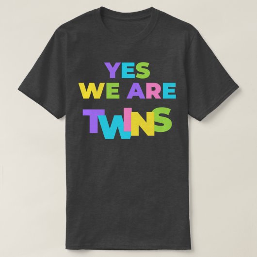 T-shirt Twins Partner Twin Siblings (Design devant)