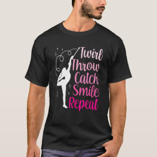 T-shirt Twirler Majorettes Tourner Lancer Attraper Sourire