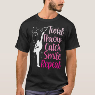 T-shirt Twirler Majorettes Twirl Lancer Capter Smile Baton