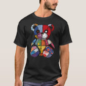 T-shirt Twisted Teddy Bear - Cute Horror (Devant)