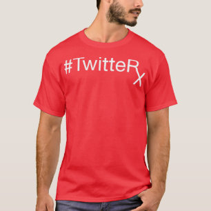 T-shirt TwitterRx blanc sur bleu